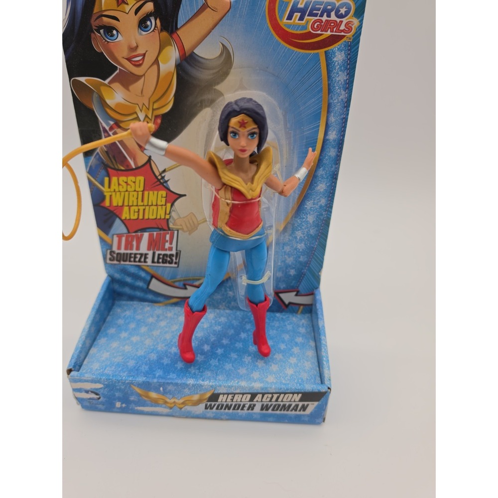 2016 Dc Super Hero Girls Wonder Woman Lasso Twirling Action Figure New ReadDes